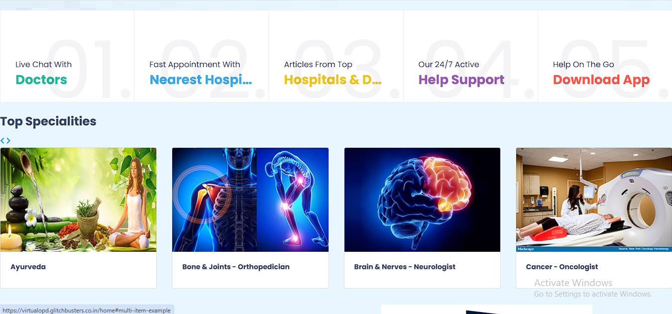 Virtual ODP via video call - website , software and mobile app